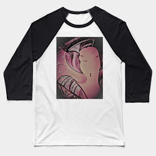 pink art deco geisha girl by Jackie Smith for House of Harlequin Baseball T-Shirt